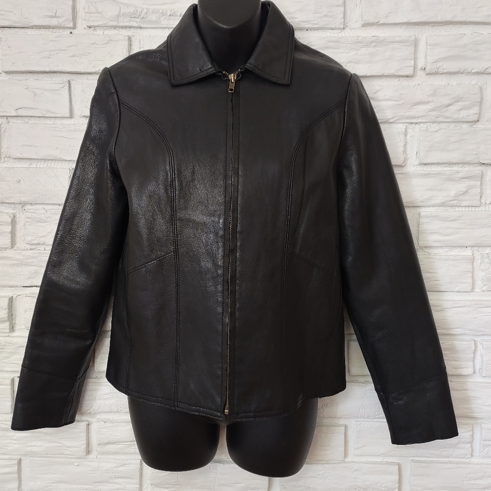 Gap Women's Leather Jacket Size S